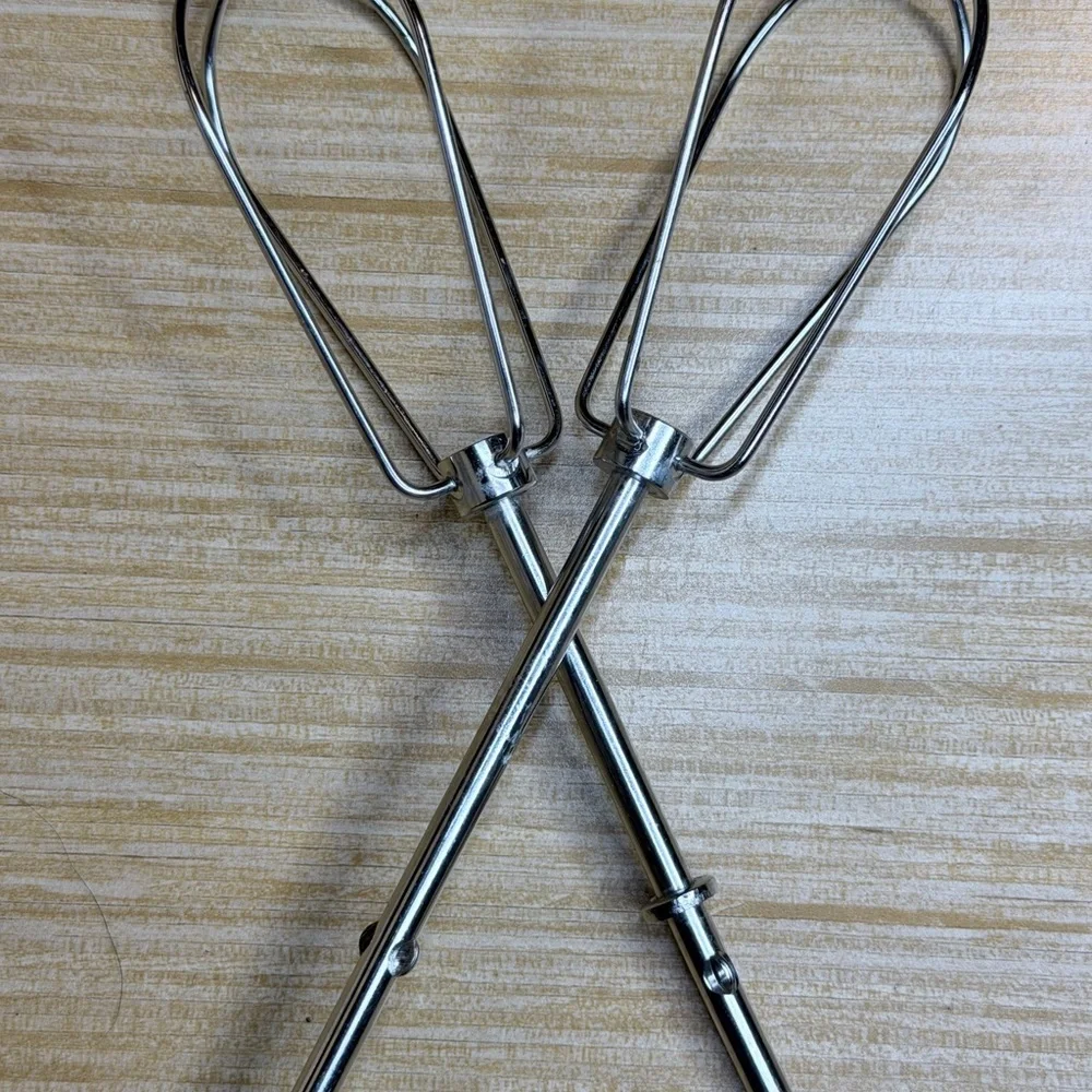 KitchenAid Hand Mixer turbo beaters Set Replacement Parts Silver Tone - Picture 3 of 10